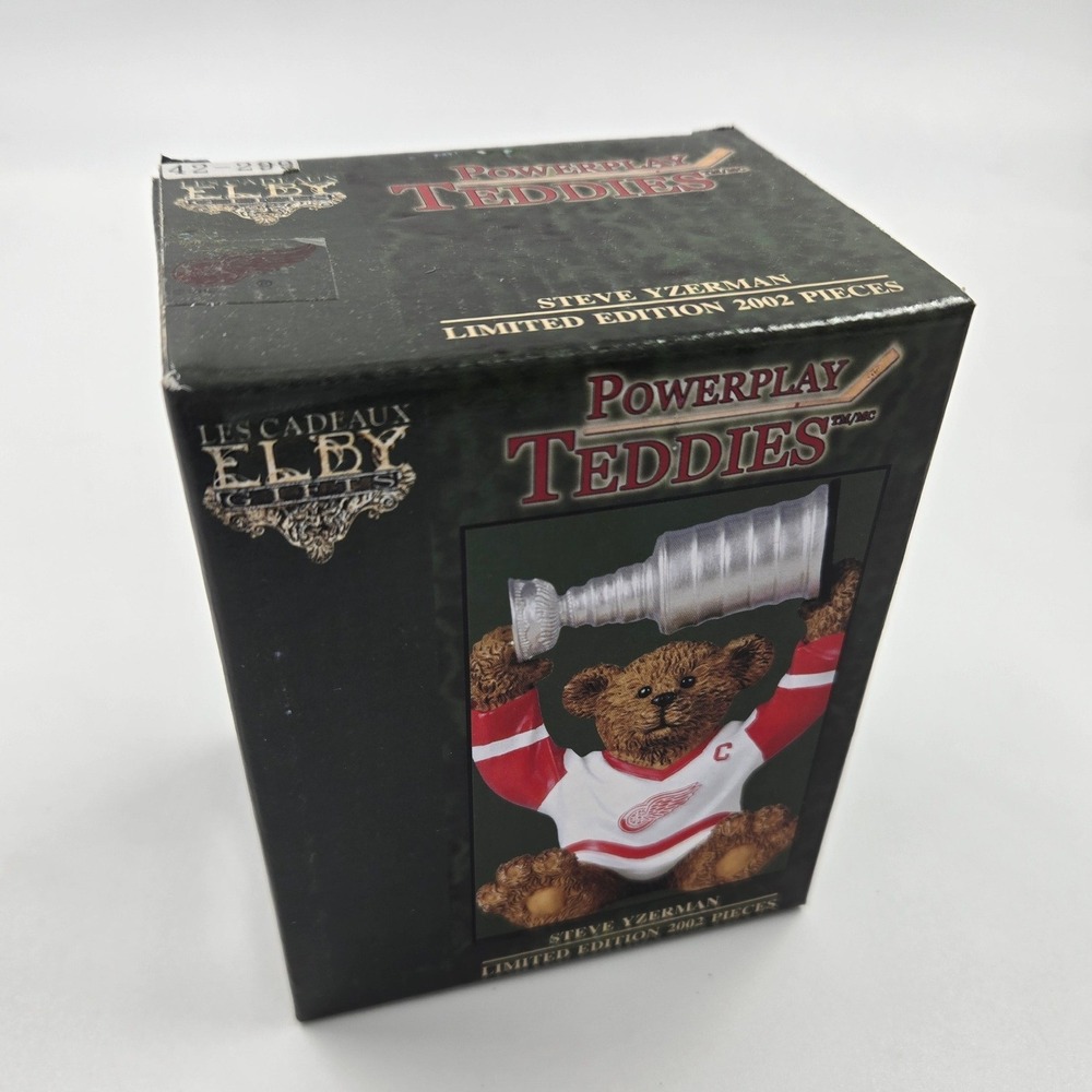 Vtg Powerplay Teddies Steve Yzerman Detroit Red Wings Bear Figurine Limited/2002